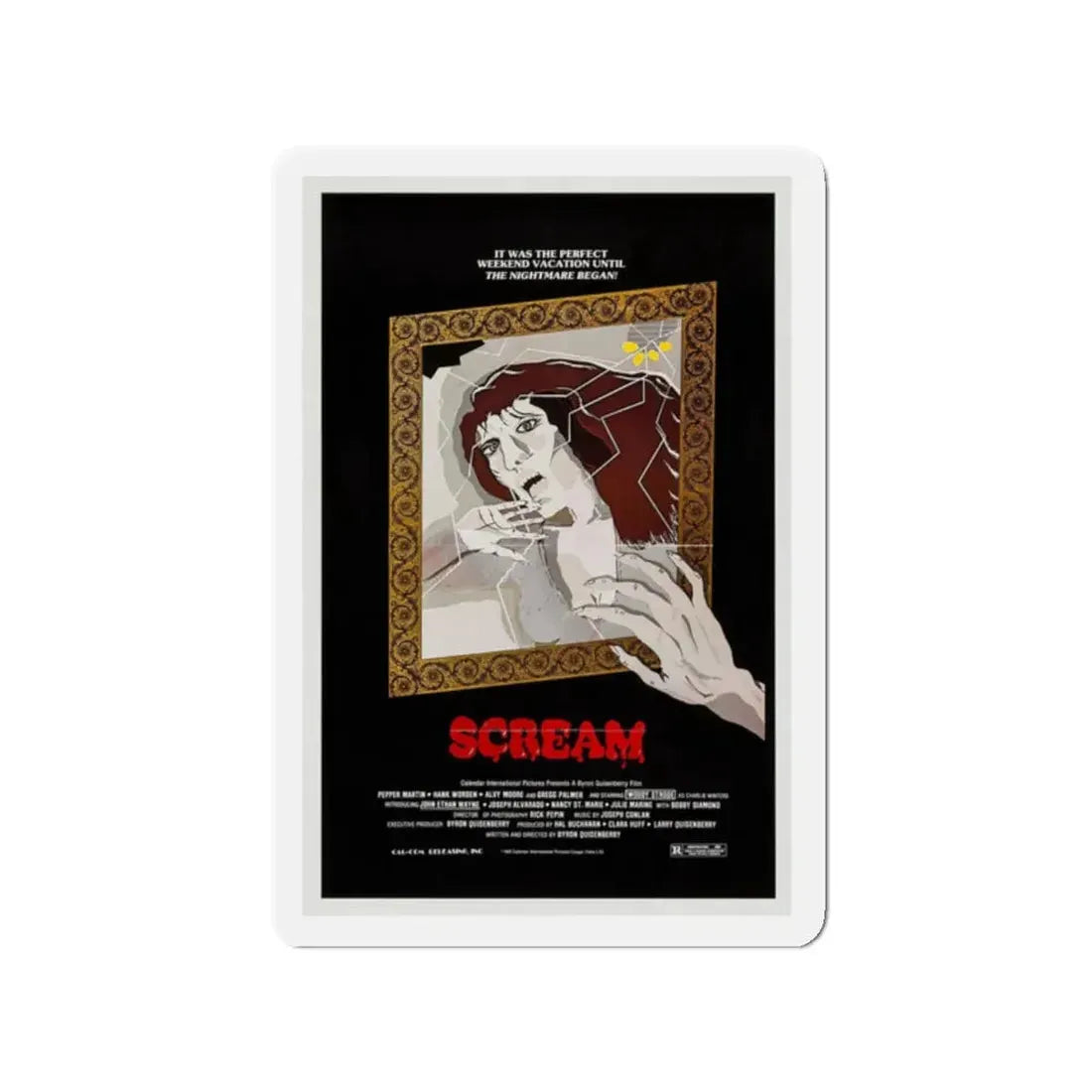 SCREAM 1981 Movie Poster - Refrigerator Magnet 2 Inch Die-Cut - The Sticker Space