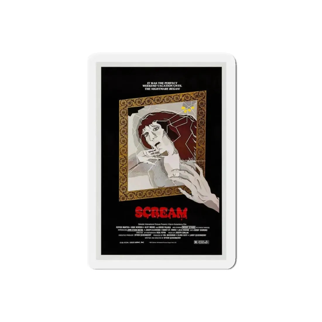 SCREAM 1981 Movie Poster - Refrigerator Magnet 6 Inch Die-Cut - The Sticker Space