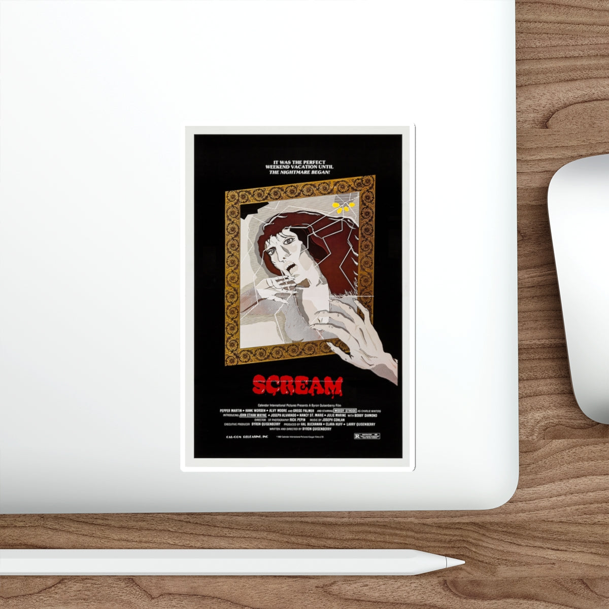 SCREAM 1981 Movie Poster STICKER Vinyl Die-Cut Decal-The Sticker Space