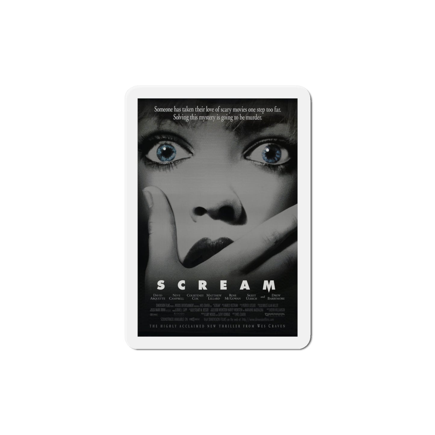 Scream 1996 Movie Poster Die-Cut Magnet-5" x 5"-The Sticker Space