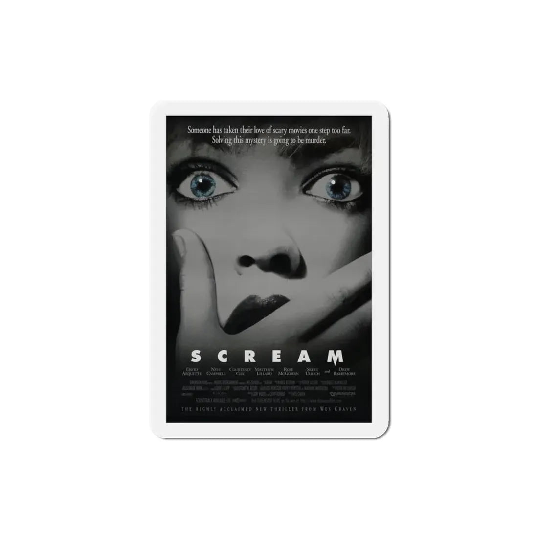Scream 1996 Movie Poster Refrigerator Magnet 3 Inch - The Sticker Space