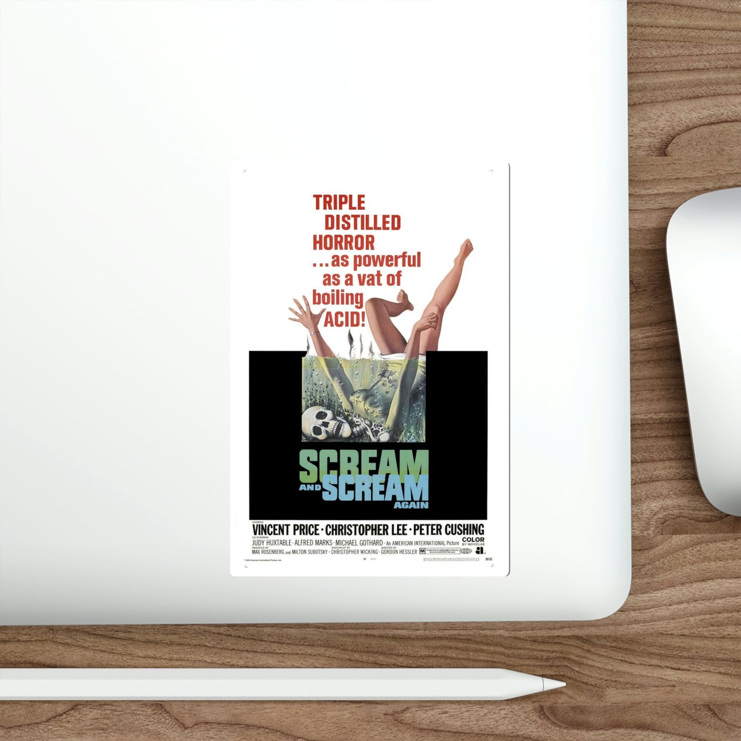 Scream and Scream Again 1969 Movie Poster STICKER Vinyl Die-Cut Decal-The Sticker Space