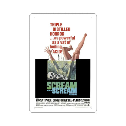 Scream and Scream Again 1969 Movie Poster STICKER Vinyl Die-Cut Decal 4 Inch - The Sticker Space