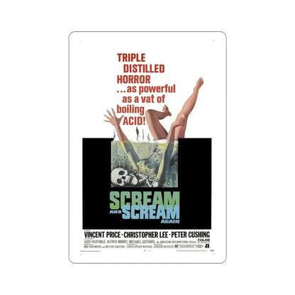 Scream and Scream Again 1969 Movie Poster STICKER Vinyl Die-Cut Decal 6 Inch - The Sticker Space