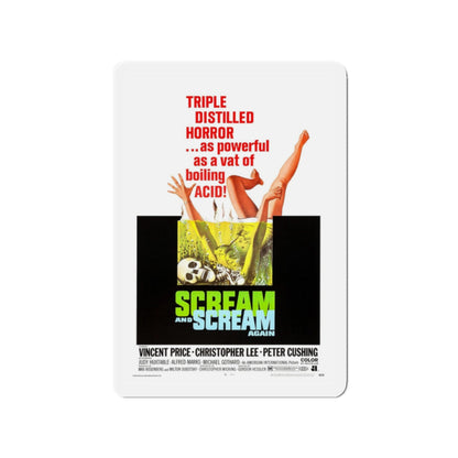 SCREAM AND SCREAM AGAIN 1970 Movie Poster - Refrigerator Magnet-2" x 2"-The Sticker Space