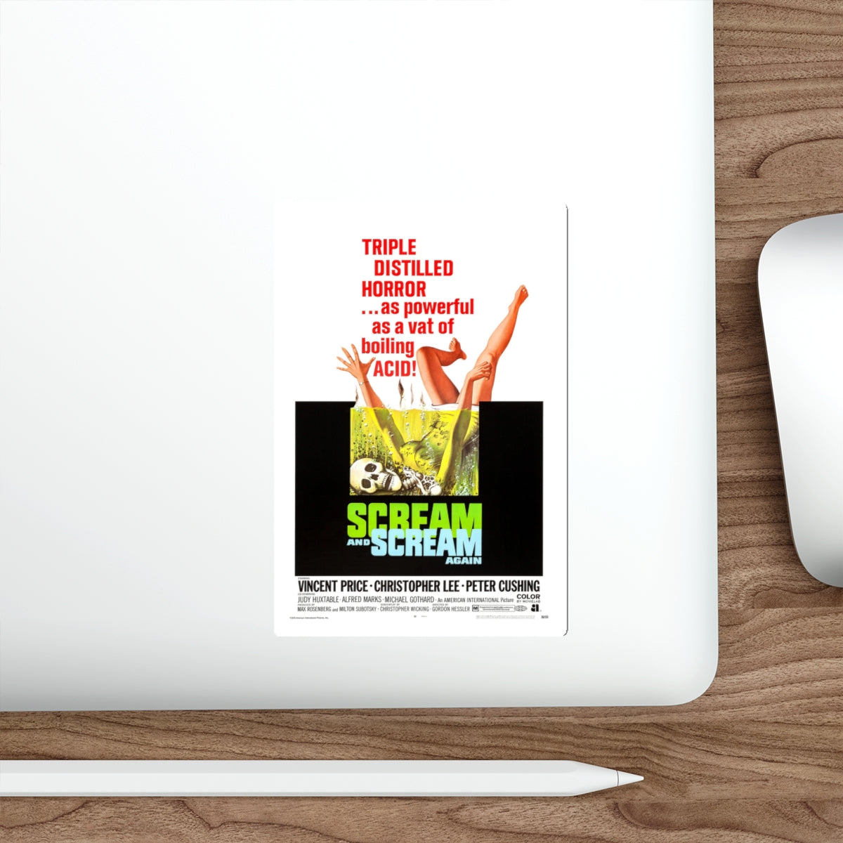 SCREAM AND SCREAM AGAIN 1970 Movie Poster STICKER Vinyl Die-Cut Decal-The Sticker Space