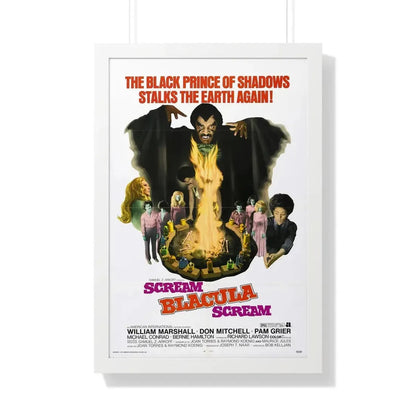 SCREAM BLACULA SCREAM 1973 - Framed Movie Poster 20" x 30" White - The Sticker Space