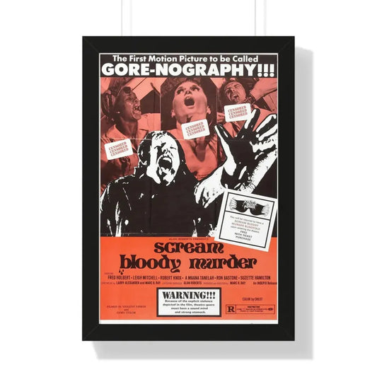 SCREAM BLOODY MURDER 1973 - Framed Movie Poster 16″ x 24″ Black - The Sticker Space