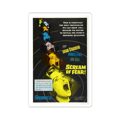 SCREAM OF FEAR 1961 Movie Poster - STICKER Vinyl Kiss-Cut Decal 2 Inch White - The Sticker Space