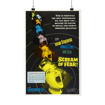 SCREAM OF FEAR 1961 - Paper Movie Poster-12″ x 18″-The Sticker Space