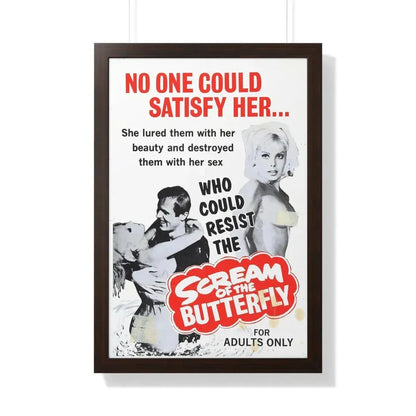 SCREAM OF THE BUTTERFLY 1965 - Framed Movie Poster 20" x 30" Walnut - The Sticker Space