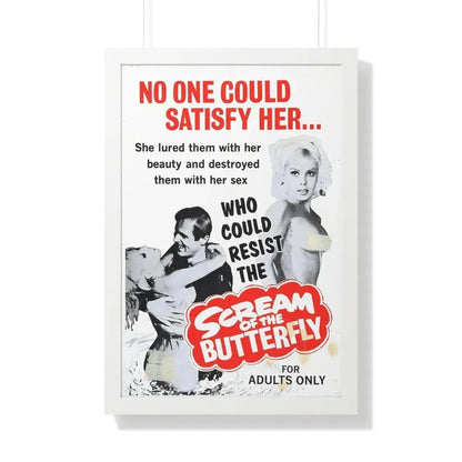 SCREAM OF THE BUTTERFLY 1965 - Framed Movie Poster 20" x 30" White - The Sticker Space