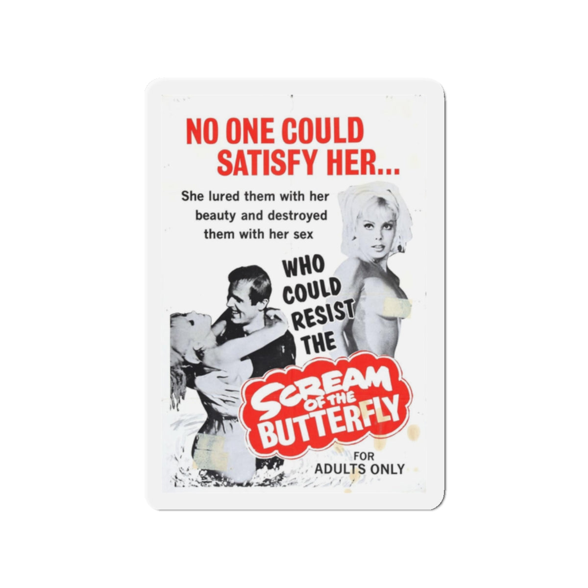 SCREAM OF THE BUTTERFLY 1965 Movie Poster - Refrigerator Magnet-2" x 2"-The Sticker Space