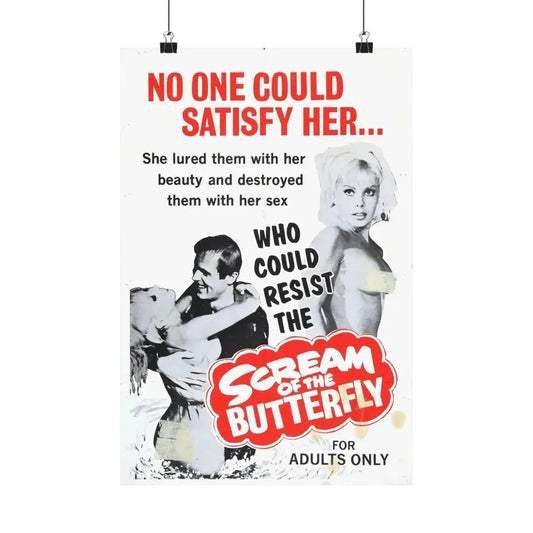 SCREAM OF THE BUTTERFLY 1965 - Paper Movie Poster 12″ x 18″ Matte - The Sticker Space