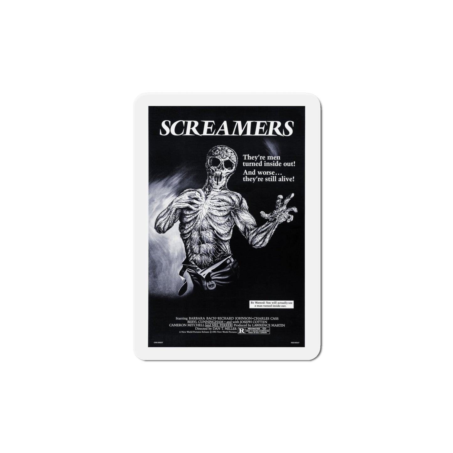 Screamers 1981 Movie Poster Die-Cut Magnet-6 × 6"-The Sticker Space