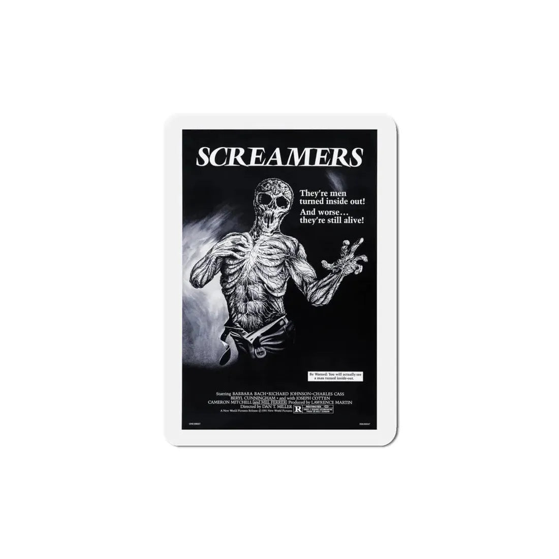 Screamers 1981 Movie Poster Refrigerator Magnet 5 Inch - The Sticker Space