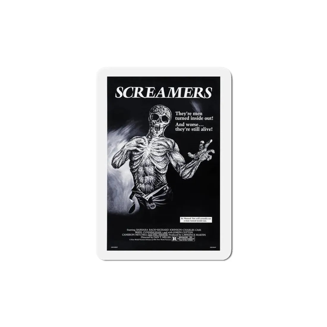 Screamers 1981 Movie Poster Refrigerator Magnet 6 Inch - The Sticker Space