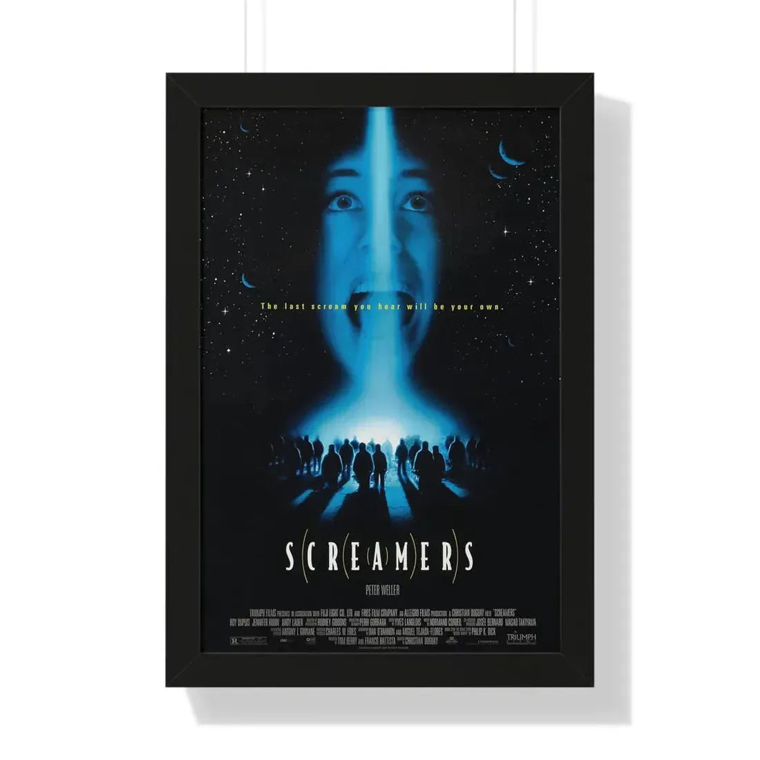 SCREAMERS 1995 - Framed Movie Poster 16″ x 24″ Black - The Sticker Space