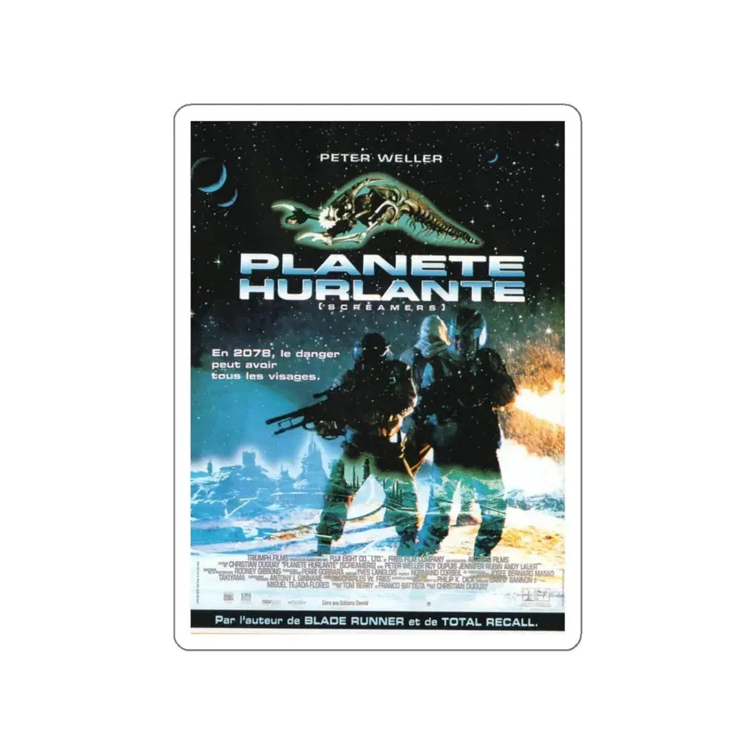 SCREAMERS (FRENCH) 1995 Movie Poster STICKER Vinyl Die-Cut Decal 6 Inch - The Sticker Space