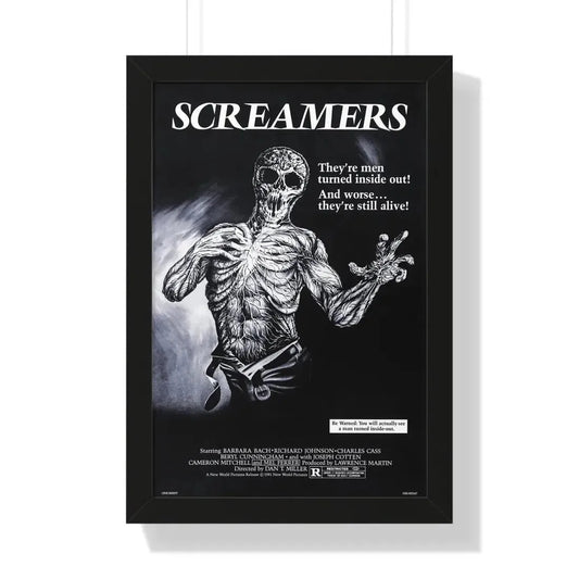 SCREAMERS (ISLAND OF THE FISHMEN) 1979 - Framed Movie Poster 16″ x 24″ Black - The Sticker Space