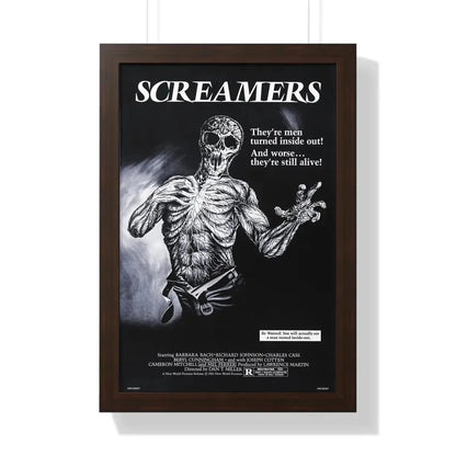 SCREAMERS (ISLAND OF THE FISHMEN) 1979 - Framed Movie Poster 16″ x 24″ Walnut - The Sticker Space
