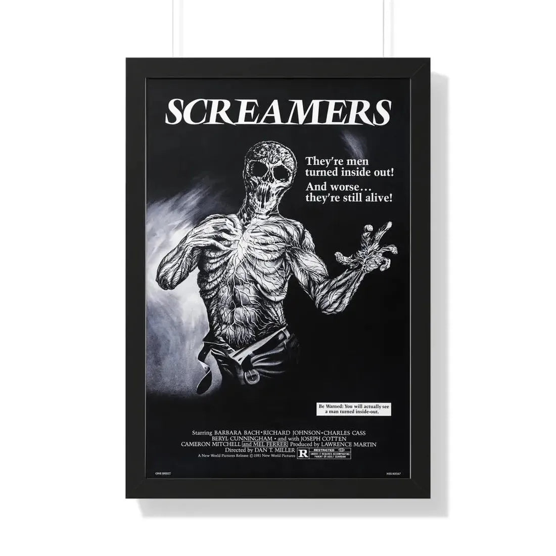 SCREAMERS (ISLAND OF THE FISHMEN) 1979 - Framed Movie Poster 20" x 30" Black - The Sticker Space