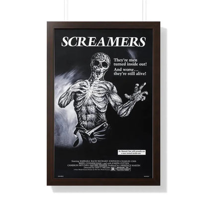 SCREAMERS (ISLAND OF THE FISHMEN) 1979 - Framed Movie Poster 20" x 30" Walnut - The Sticker Space