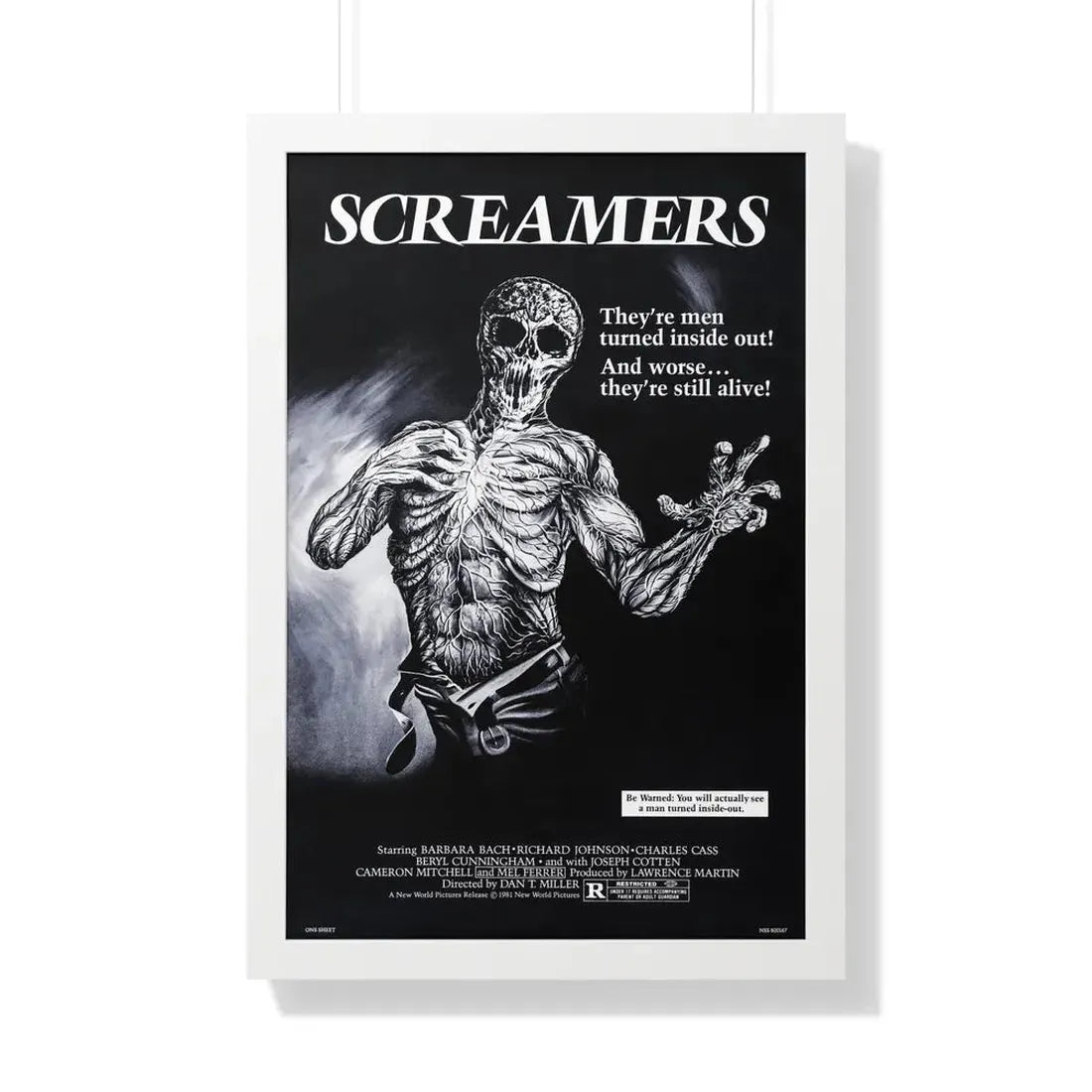SCREAMERS (ISLAND OF THE FISHMEN) 1979 - Framed Movie Poster 20" x 30" White - The Sticker Space