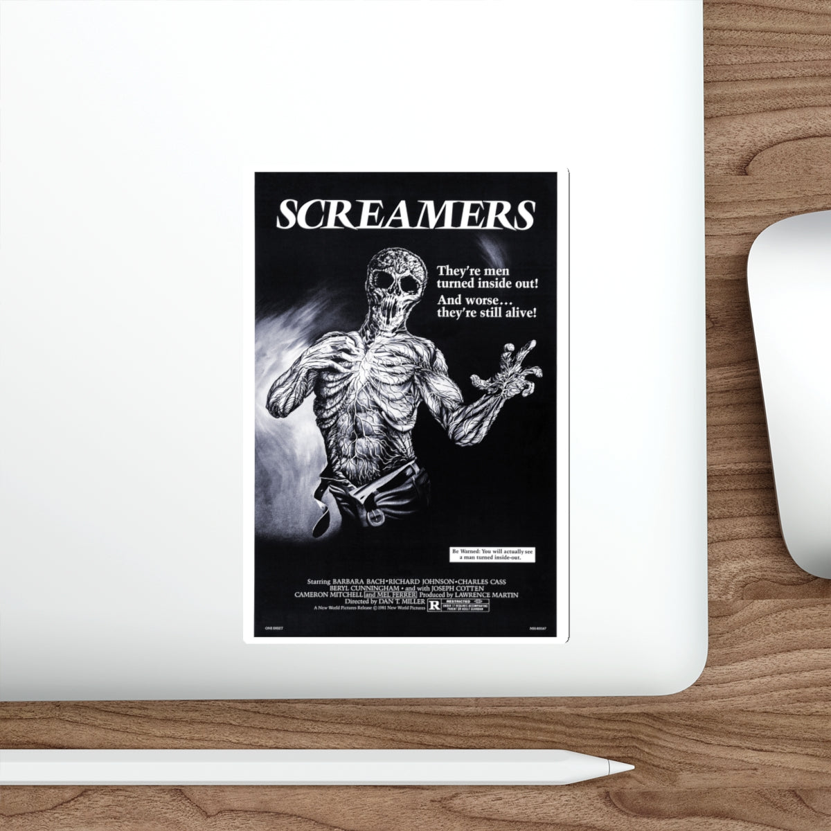 SCREAMERS (ISLAND OF THE FISHMEN) 1979 Movie Poster STICKER Vinyl Die-Cut Decal-The Sticker Space