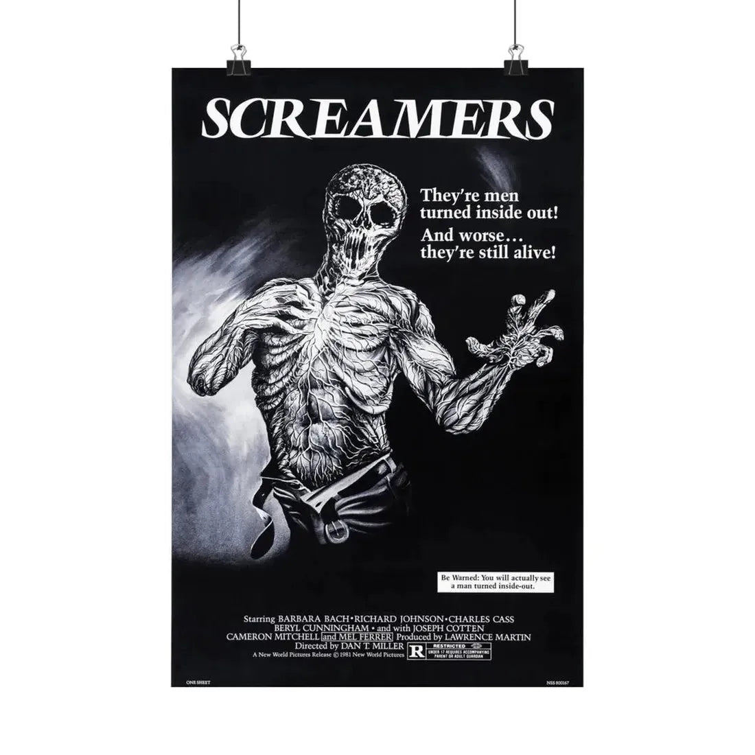SCREAMERS (ISLAND OF THE FISHMEN) 1979 - Paper Movie Poster 12″ x 18″ Matte - The Sticker Space