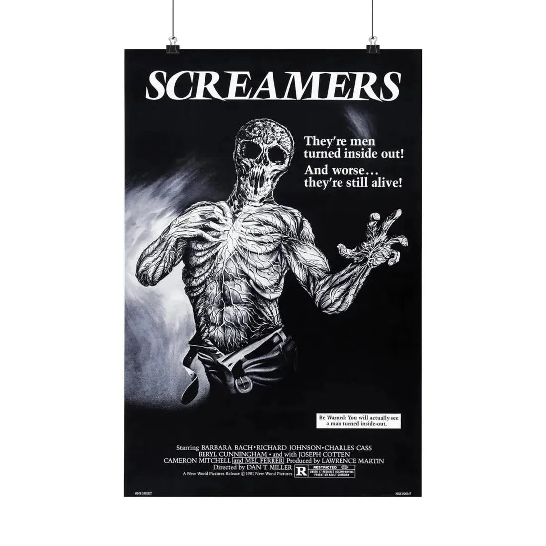 SCREAMERS (ISLAND OF THE FISHMEN) 1979 - Paper Movie Poster 16″ x 24″ Matte - The Sticker Space