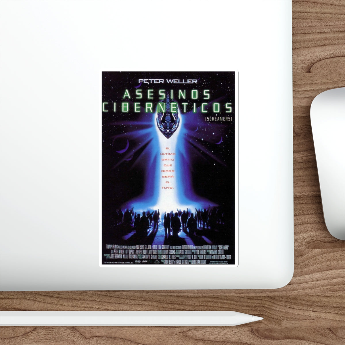 SCREAMERS (SPANISH) 1995 Movie Poster STICKER Vinyl Die-Cut Decal-The Sticker Space