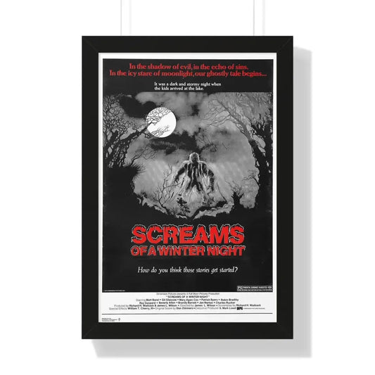 SCREAMS OF A WINTER NIGHT 1979 - Framed Movie Poster 16″ x 24″ Black - The Sticker Space