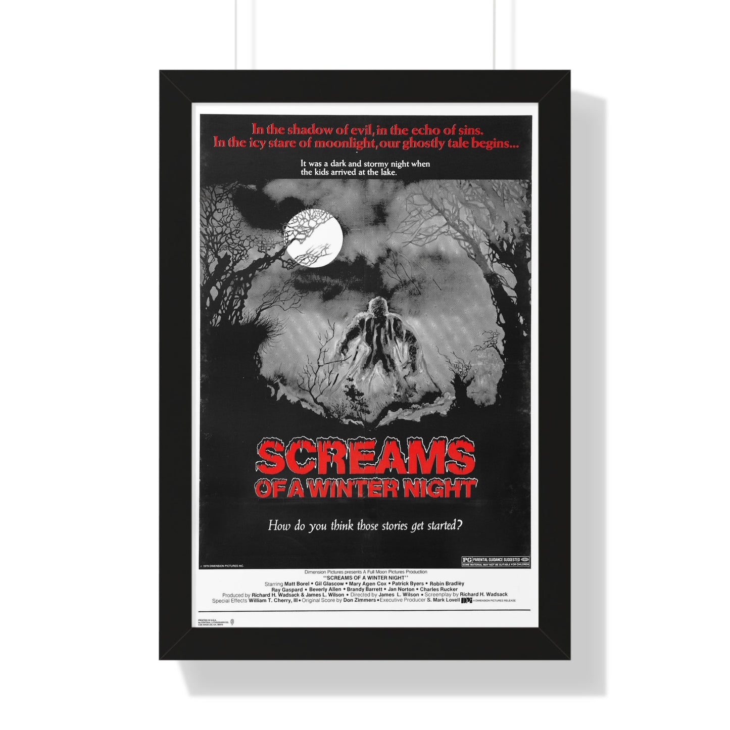 SCREAMS OF A WINTER NIGHT 1979 - Framed Movie Poster-16″ x 24″-The Sticker Space