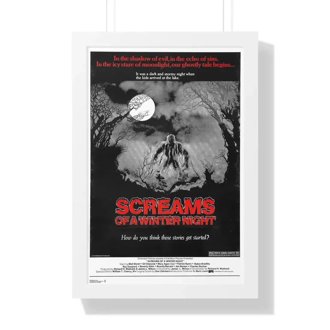 SCREAMS OF A WINTER NIGHT 1979 - Framed Movie Poster 16″ x 24″ White - The Sticker Space