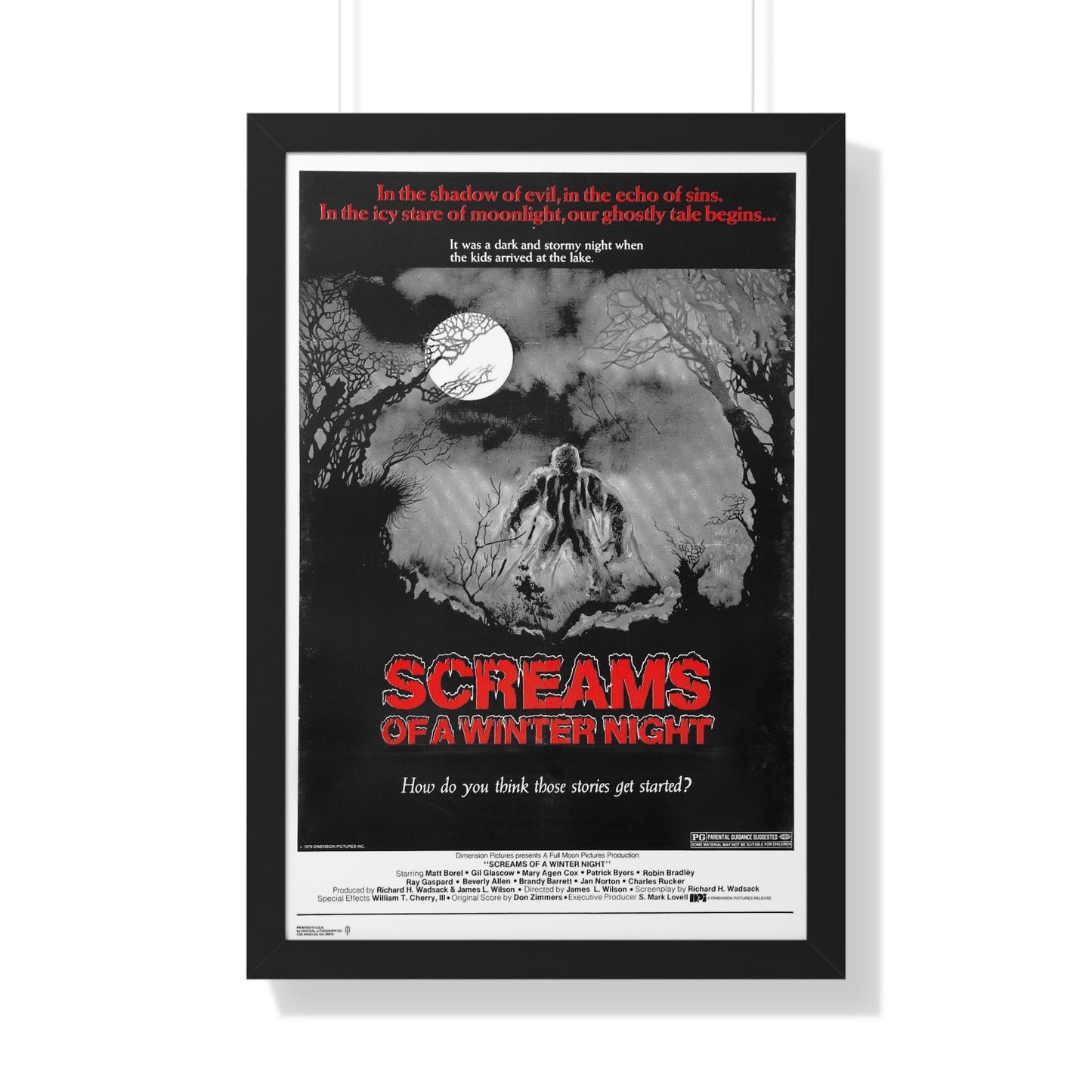 SCREAMS OF A WINTER NIGHT 1979 - Framed Movie Poster-20" x 30"-The Sticker Space