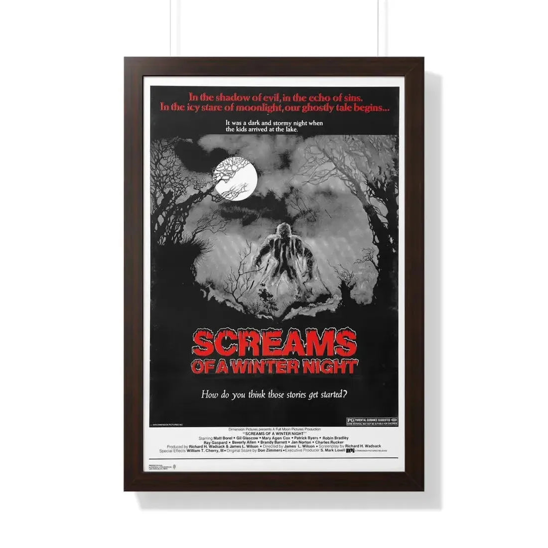 SCREAMS OF A WINTER NIGHT 1979 - Framed Movie Poster 20" x 30" Walnut - The Sticker Space