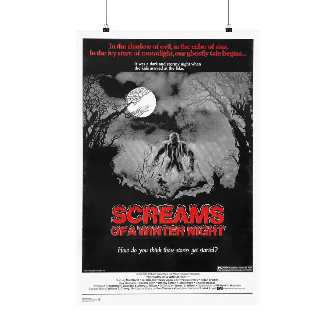 SCREAMS OF A WINTER NIGHT 1979 - Paper Movie Poster 20″ x 30″ Matte - The Sticker Space