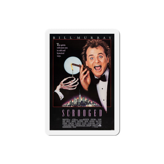 Scrooged 1988 Movie Poster Die-Cut Magnet-2" x 2"-The Sticker Space