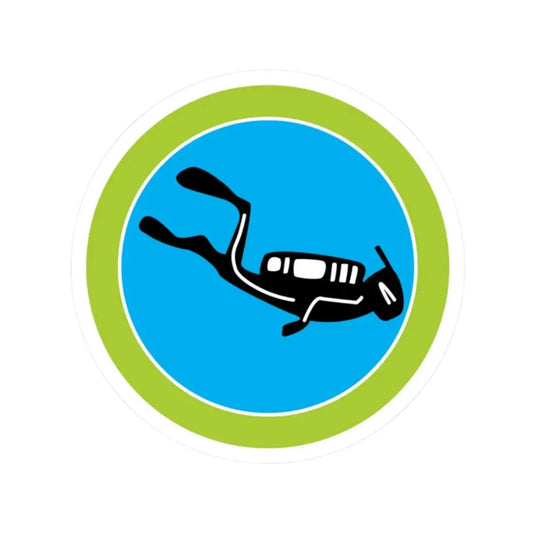 Scuba Diving (Boy Scout Merit Badge) STICKER Vinyl Kiss-Cut Decal 2 Inch White - The Sticker Space
