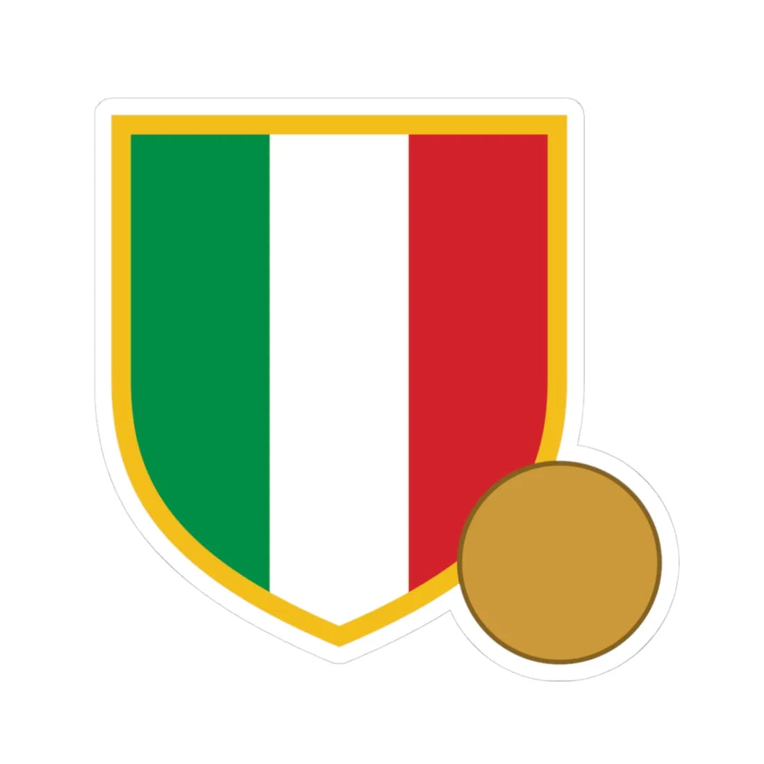 Scudetto hockey (Italy) (Coat of Arms) STICKER Vinyl Kiss-Cut Decal 3 Inch White - The Sticker Space