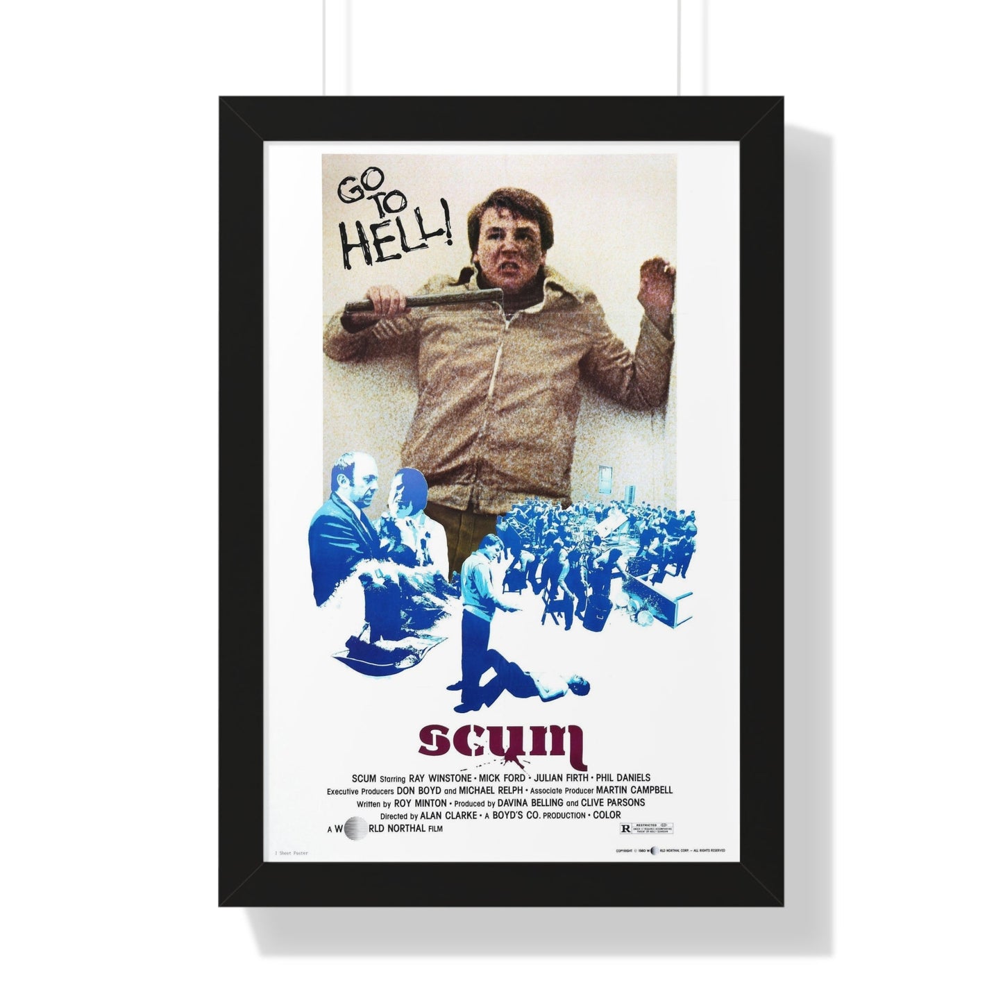 SCUM 1979 - Framed Movie Poster-16″ x 24″-The Sticker Space