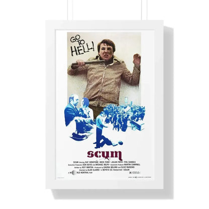 SCUM 1979 - Framed Movie Poster 16″ x 24″ White - The Sticker Space