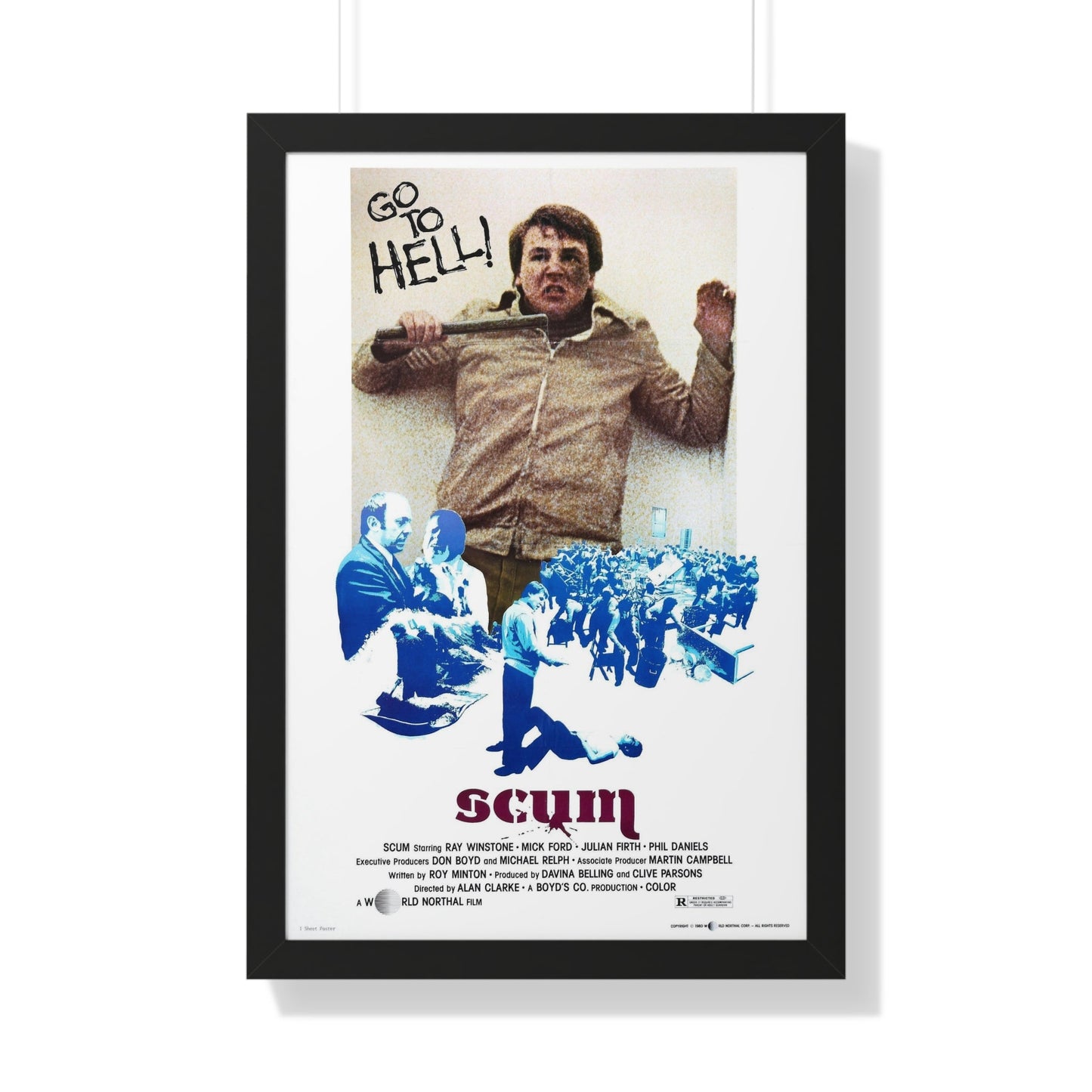 SCUM 1979 - Framed Movie Poster-20" x 30"-The Sticker Space