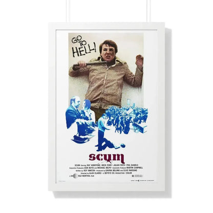 SCUM 1979 - Framed Movie Poster 20" x 30" White - The Sticker Space