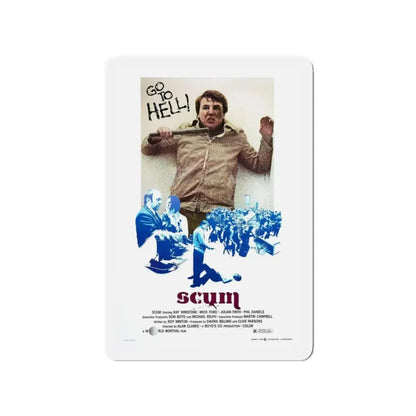 SCUM 1979 Movie Poster - Refrigerator Magnet 3 Inch Die-Cut - The Sticker Space
