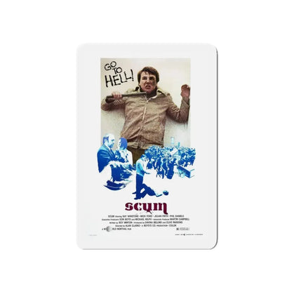 SCUM 1979 Movie Poster - Refrigerator Magnet 5 Inch Die-Cut - The Sticker Space