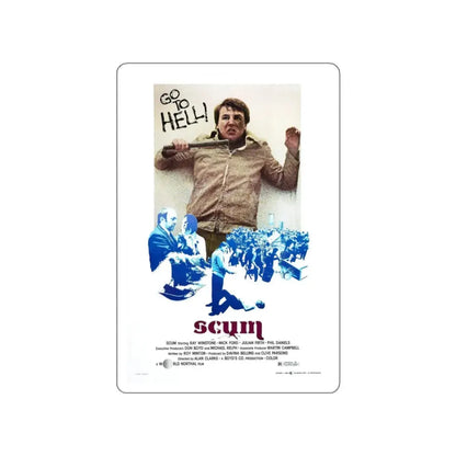SCUM 1979 Movie Poster STICKER Vinyl Die-Cut Decal 3 Inch - The Sticker Space