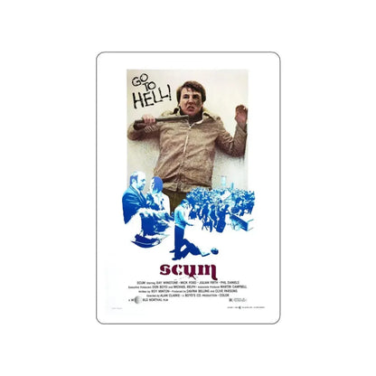 SCUM 1979 Movie Poster STICKER Vinyl Die-Cut Decal 4 Inch - The Sticker Space