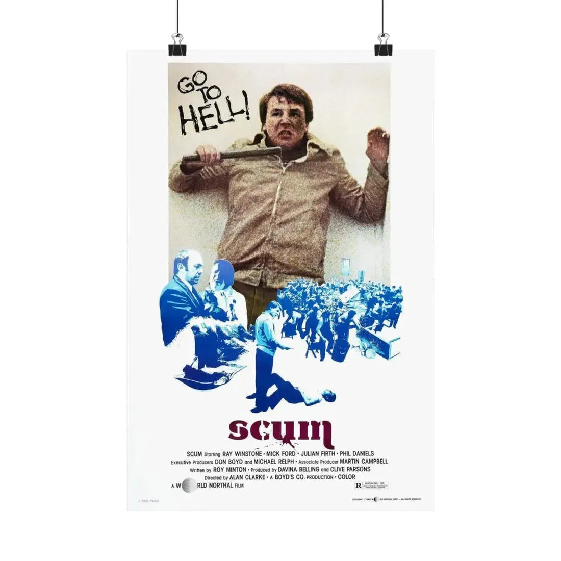 SCUM 1979 - Paper Movie Poster 12″ x 18″ Matte - The Sticker Space